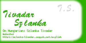 tivadar szlanka business card